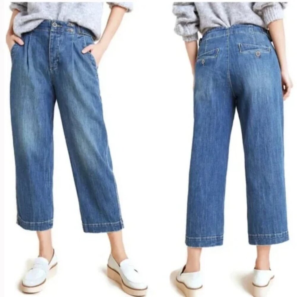 Anthropologie Pilcro Ultra High-Rise Relaxed Crop Jeans - Sz 25